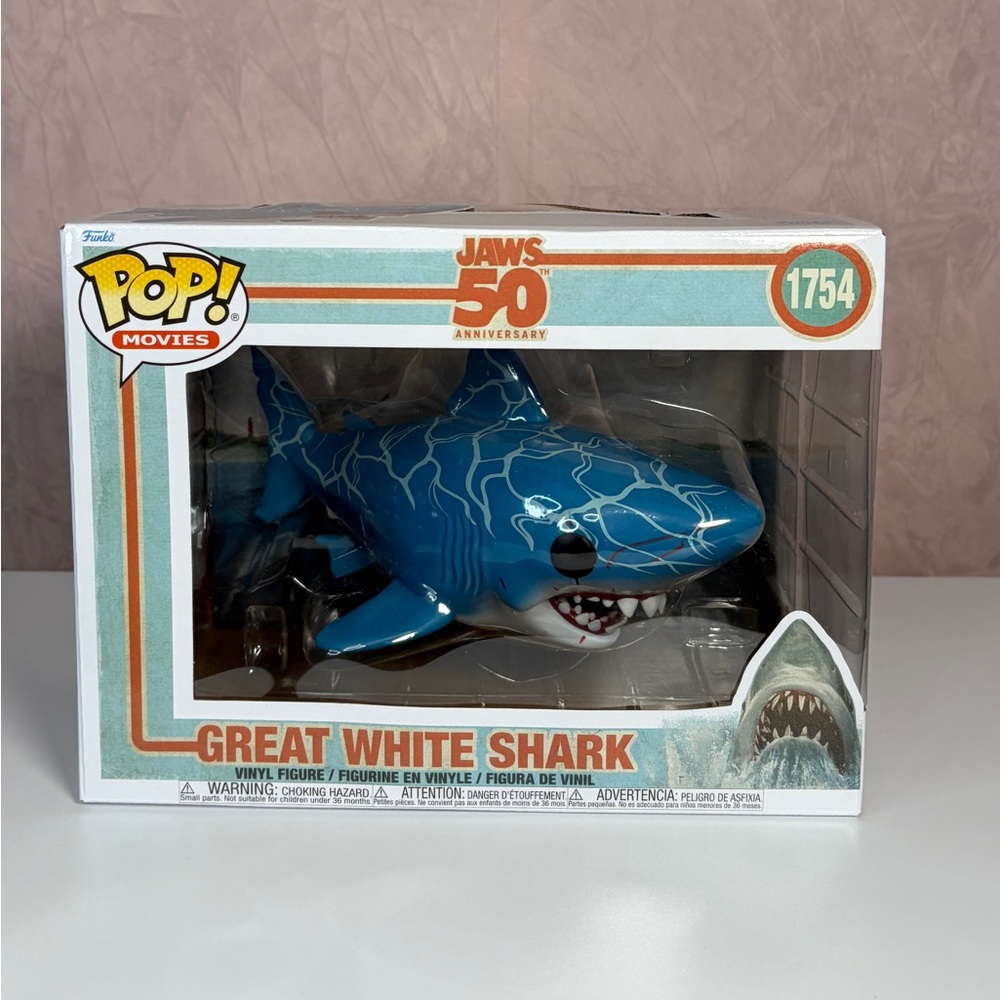 Funko JAWS 50th Anniversary Great White Shark Blue Pop 1754